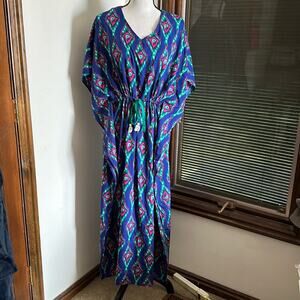 J. Peterman | Ikat Tie-Waist Kaftan Size S/M